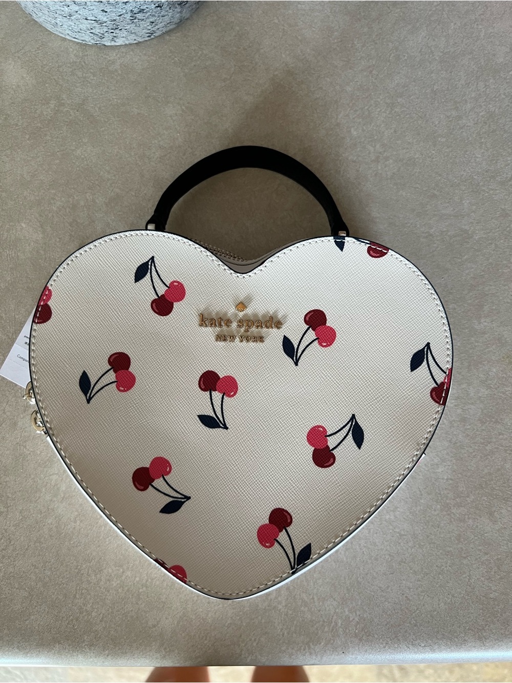 Kate Spade Love Shack Cherry Printed Heart cross Body New With Tag
